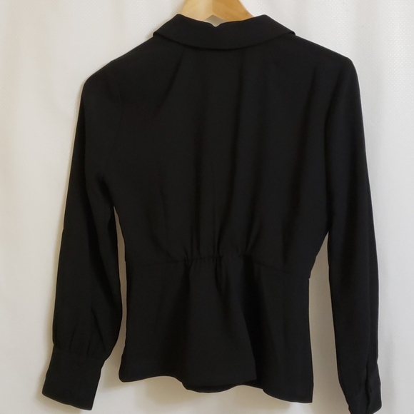 J.Crew black faux-wrap blouse NWT - Picture 5 of 5
